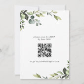 エレガントなユーカリの水彩画エンゲージメントパーティー 招待状 (裏面)