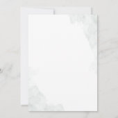 エレガントなユーカリの水彩画 ブライダルシャワー 招待状 (裏面)