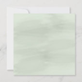 エレガントなユーカリの洗礼または聖洗 招待状 (裏面)