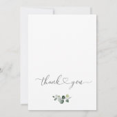 エレガントなユーカリの白いバラのブライダルブランチ 招待状 (裏面)