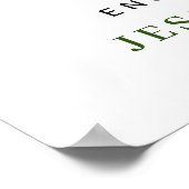 エレガントなユーカリの白いバラのリハーサルディナー ポスター (角)