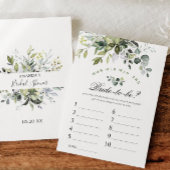 エレガントなユーカリの花のブライダルシャワーゲームカード 招待状