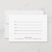 エレガントなユーカリの葉のギフト証明書 (裏面)