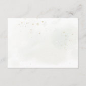 エレガントなユーカリの葉のグリーンゴールドのウェディング サンキューカード (裏面)