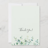 エレガントなユーカリの葉のブライダルシャワー（郵送） 招待状 (裏面)