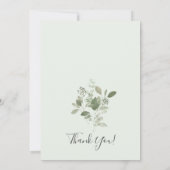 エレガントなユーカリの葉のブライダルシャワー（郵送） 招待状 (裏面)