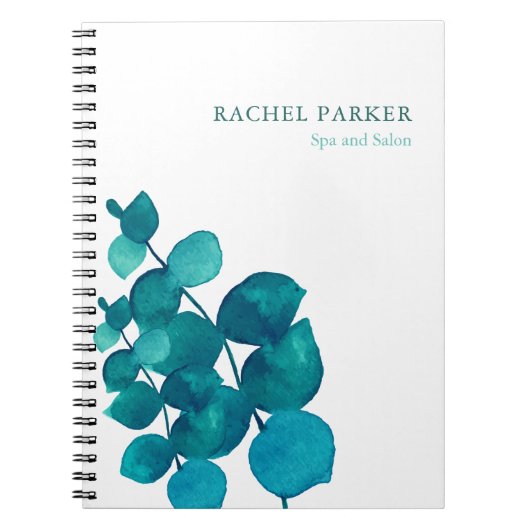 エレガントなユーカリの葉 ノートブック (正面)