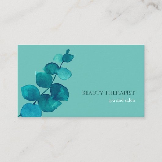 エレガントなユーカリの葉 名刺 (正面)