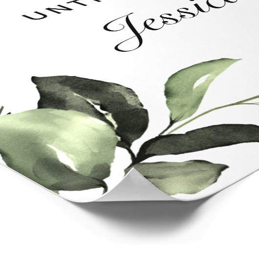 エレガントなユーカリの非公式ウェディングセレモニー ポスター (角)