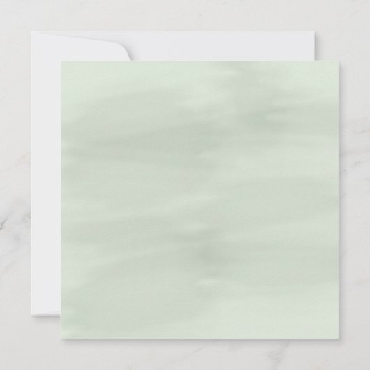 エレガントなユーカリの《キリスト教》洗礼式や命名式か洗礼 招待状 (裏面)