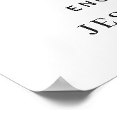 エレガントなユーカリエンゲージメントパーティー ウェルカムサイン ポスター (角)