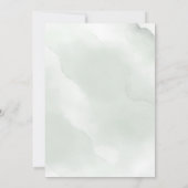 エレガントなユーカリグリーンとゴールドフレームの結婚式 招待状 (裏面)