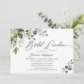 エレガントなユーカリグリーンのブライダルランチョン 招待状 (スタンド正面)
