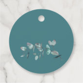 エレガントなユーカリグリーンの花嫁のシャワー フェイバータグ (裏面)