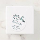 エレガントなユーカリグリーンの花嫁のシャワー フェイバータグ (インサイチュ)