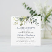 エレガントなユーカリグリーンの花嫁の週末 招待状 (スタンド正面)