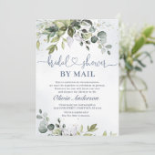 エレガントなユーカリグリーン 仮想シャワー By Mail 招待状 (スタンド正面)