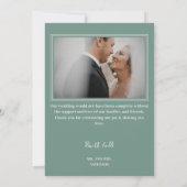 エレガントなユーカリ植物写真の結婚式 サンキューカード (裏面)