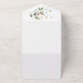 エレガントなユーカリ グラム 両親の結婚式 オールインワン招待状 (外側)