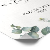 エレガントなユーカリ ハンドサニタイザー看板 ポスター (角)