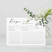 エレガントなユーカリ ボーホー ブライダルシャワー レシピ カード (スタンド正面)