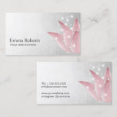 エレガントなヨガのインストラクターの白熱［赤熱］光を放つなはす治療のスパ 名刺 (正面/裏面)