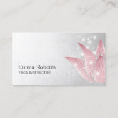 エレガントなヨガのインストラクターの白熱［赤熱］光を放つなはす治療のスパ 名刺 (正面)
