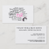 エレガントなヨガの中心/ヨガのビジネス/先生 名刺 (正面/裏面)