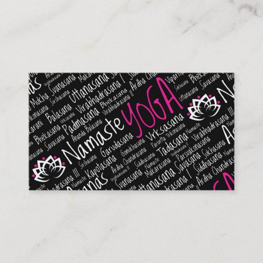 エレガントなヨガの中心/ヨガのビジネス/先生 名刺 (正面)