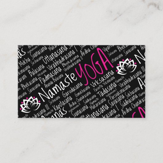 エレガントなヨガの中心/ヨガのビジネス/先生 名刺 (正面)