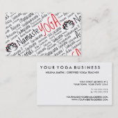 エレガントなヨガの中心/ヨガのビジネス/先生 名刺 (正面/裏面)