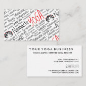 エレガントなヨガの中心/ヨガのビジネス/先生 名刺 (正面/裏面)