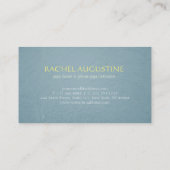 エレガントなヨガ瞑想ポーズ ゴールド箔 ZEN シンボル 名刺 (裏面)