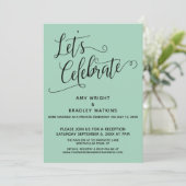 エレガントなライトグリーンのみの受付をしよう 招待状 (スタンド正面)