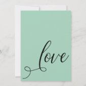 エレガントなライトグリーンのみの受付をしよう 招待状 (裏面)