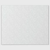 エレガントなライトグレイのボタニカルフラワーパターン ラッピングペーパー (フラット)