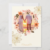 エレガントなライトブラウンの写真コラージュ結婚式招待状 招待状 (裏面)