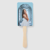 エレガントなライトブルーのキンセアニエラ - フォトプログラム ハンドファン (裏面)