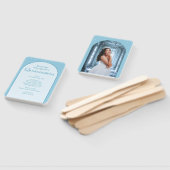 エレガントなライトブルーのキンセアニエラ - フォトプログラム ハンドファン (組立なし)