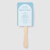 エレガントなライトブルーのキンセアニエラ - フォトプログラム ハンドファン (正面)