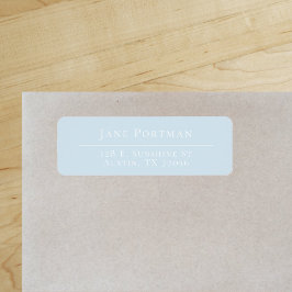 エレガントなライトブルーの返送先住所 ラベル