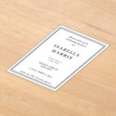 エレガントなライフデザイン アクリル招待状 (レイダウン)