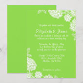 エレガントなライムの結婚式招待状 招待状 (正面/裏面)