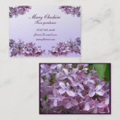 エレガントなライラックの庭師 名刺 (正面/裏面)