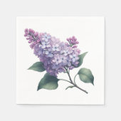 エレガントなライラックの花の枝 プレティー カクテル スタンダードカクテルナプキン (正面)