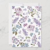 エレガントなライラックグリーンのウェディング 招待状 (裏面)