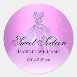 エレガントなライラックパープル スイート16 ラウンドシール
