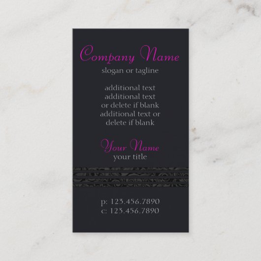 エレガントなライン 名刺 (正面)