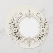 エレガントなラウンドフレーム 招待状 (正面/裏面)