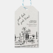 エレガントなラスティックな感謝祭のディナー ギフトタグ (正面)